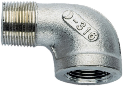 10055299 QFIT RVS 316 KNIE 90GR BN-BT 1/4" R092-006