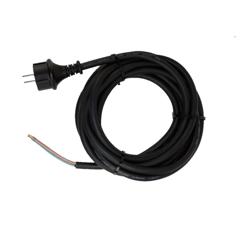 10664249 QWATT PRO AANSLUITSNOER KLAS.II 2X1,0 5 MTR H05RN-F IP44/10A